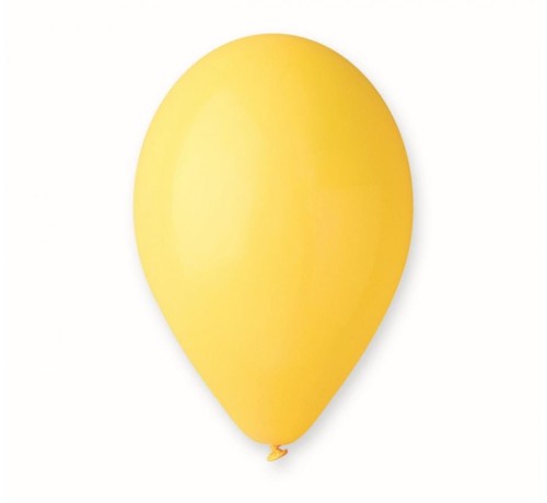 Balony lateksowe pastelowe Yellow 002, 26cm, 100szt., Gemar